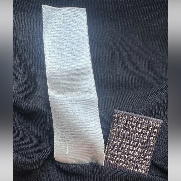 Vintage iconic Roberto Cavalli black ruched stretch dress w/gold panther heads S - Picture 14 of 14